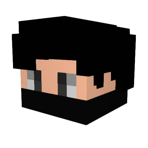 VHBEY Minecraft avatar head, 3D render