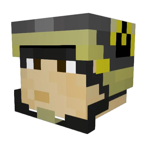 VH_Darkman Minecraft avatar head, 3D render