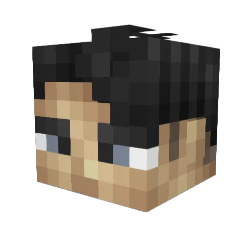 VHypS1RGE Minecraft avatar head, 3D render
