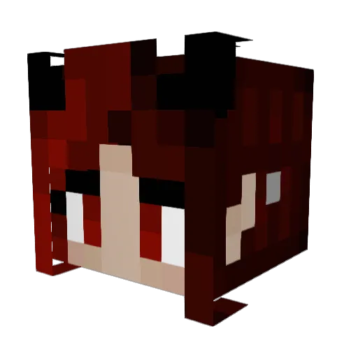 VI0LETRABBIT Minecraft avatar head, 3D render