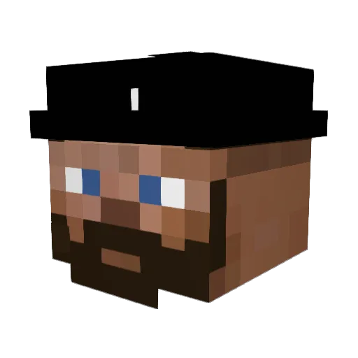 VIALEXX Minecraft avatar head, 3D render