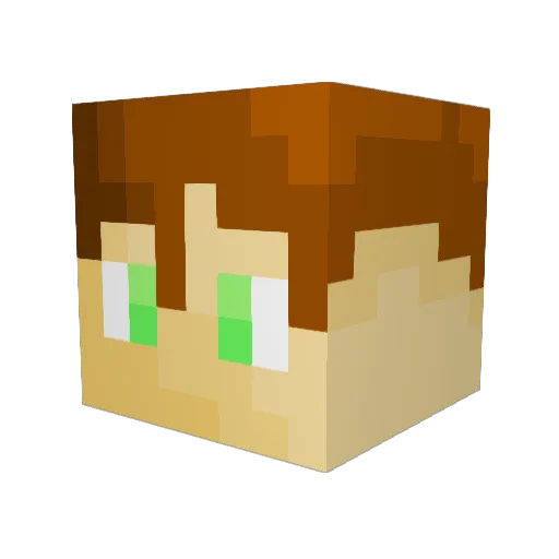 VIANSH_GAMER Minecraft avatar head, 3D render