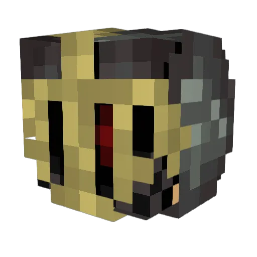 VIBING_CRUSADER Minecraft avatar head, 3D render