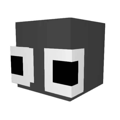 VIC945 Minecraft avatar head, 3D render