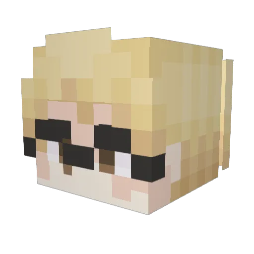 VICBAZ Minecraft avatar head, 3D render