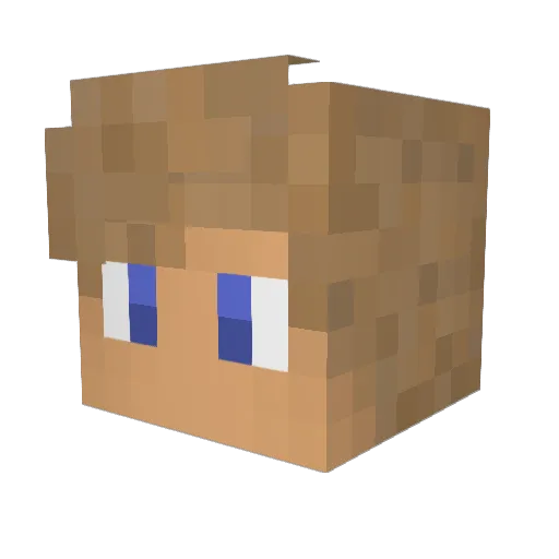 VICEHD Minecraft avatar head, 3D render