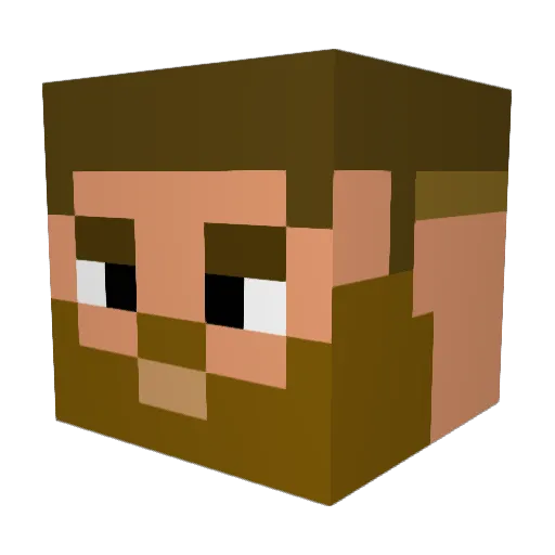 VICENTOX777 Minecraft avatar head, 3D render