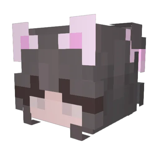 VICKDOLL Minecraft avatar head, 3D render