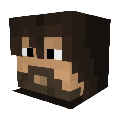VICT2722 Minecraft avatar head, 3D render