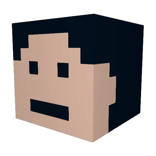 VICTORIS33 Minecraft avatar head, 3D render