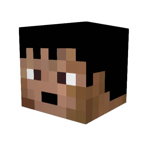 VIG4T0R Minecraft avatar head, 3D render