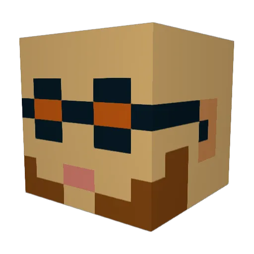 VIGGGOOOO Minecraft avatar head, 3D render