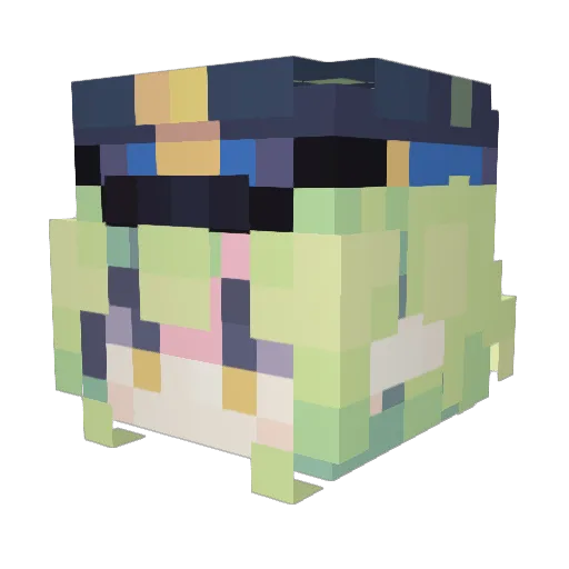 VIIKASA Minecraft avatar head, 3D render