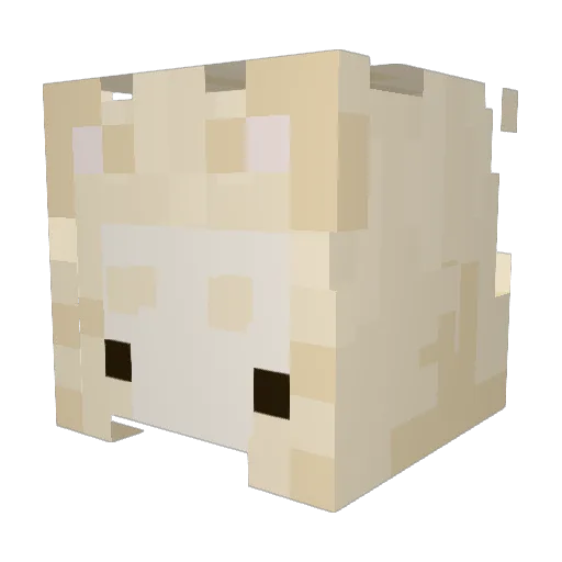 VIK2600 Minecraft avatar head, 3D render