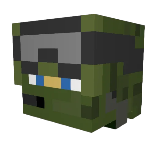 VIKE5000 Minecraft avatar head, 3D render