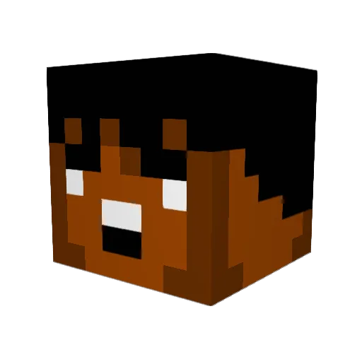 VIN0D Minecraft avatar head, 3D render