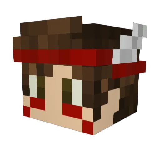 VINIZINHUPOKAS Minecraft avatar head, 3D render
