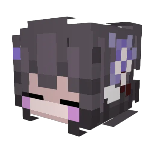 VIOLETxG Minecraft avatar head, 3D render