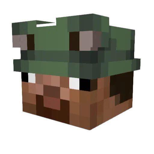 VIPCow Minecraft avatar head, 3D render
