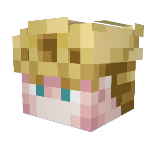 VIPERnx01 Minecraft avatar head, 3D render