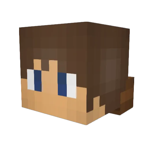 VIPatty Minecraft avatar head, 3D render