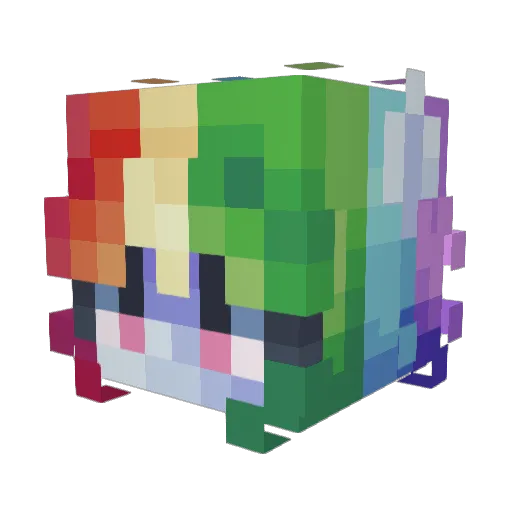 VIRAVIXENITE Minecraft avatar head, 3D render