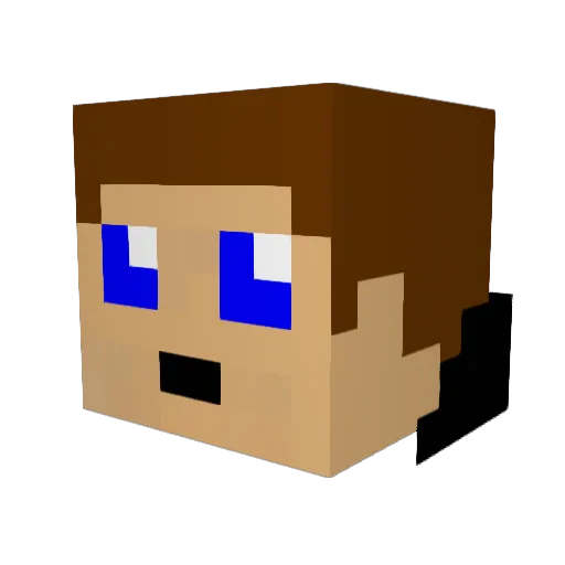 VIRA_612 Minecraft avatar head, 3D render