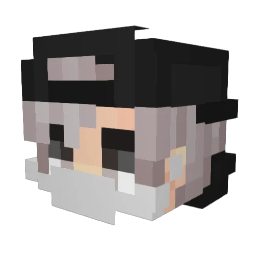 VIRQUEX Minecraft avatar head, 3D render
