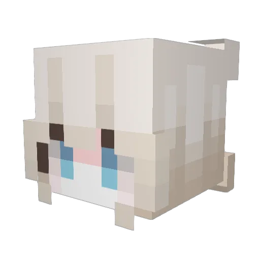 VIRginx Minecraft avatar head, 3D render