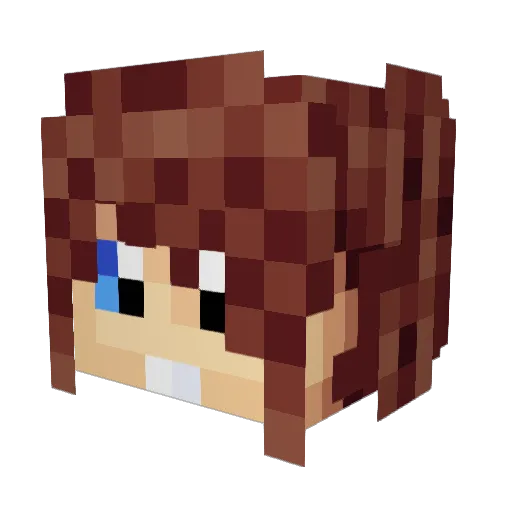 VISice Minecraft avatar head, 3D render
