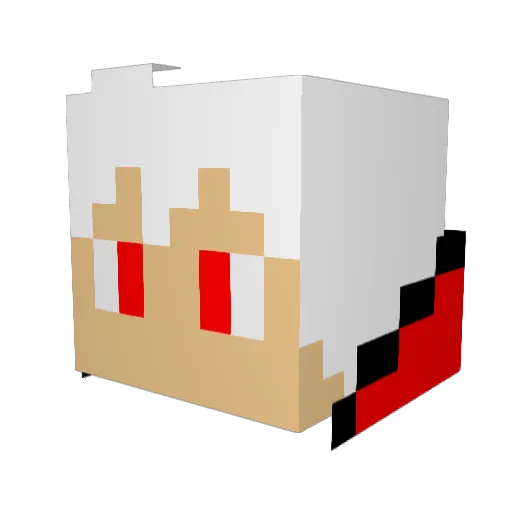 VITIN123 Minecraft avatar head, 3D render