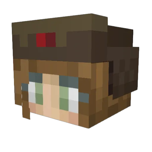 VITJA_REZNOV Minecraft avatar head, 3D render