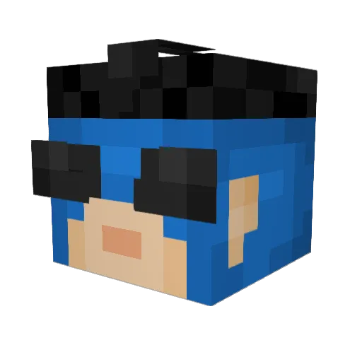 VITORfaka Minecraft avatar head, 3D render