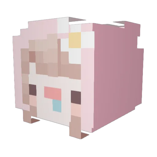 VIVIANSSU Minecraft avatar head, 3D render