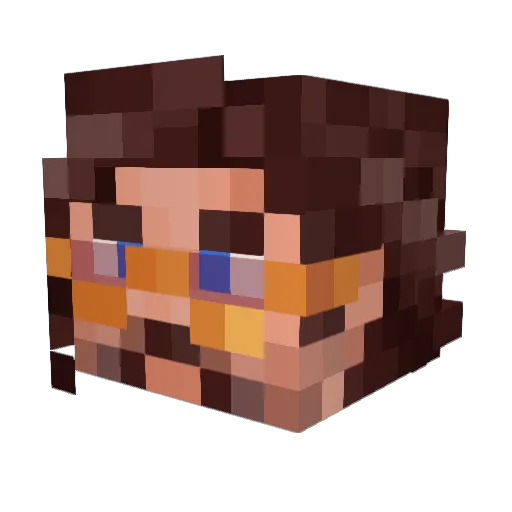 VIVISTOSO Minecraft avatar head, 3D render