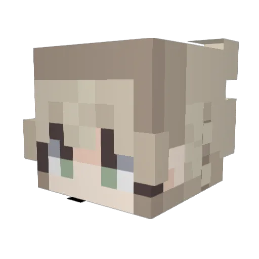 VIXIMEZ Minecraft avatar head, 3D render