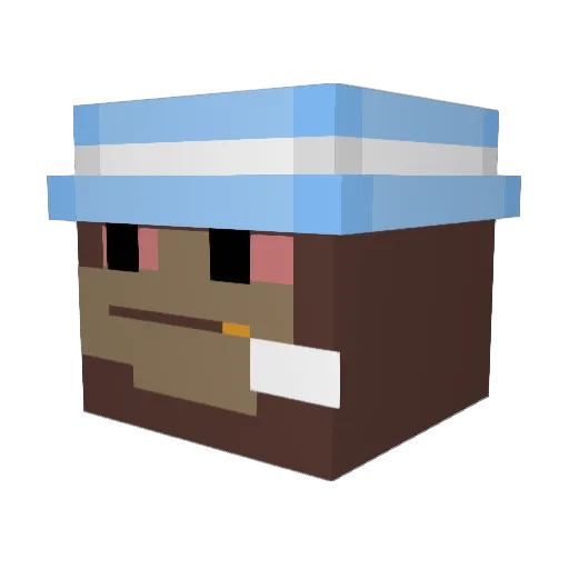 VIZJA Minecraft avatar head, 3D render