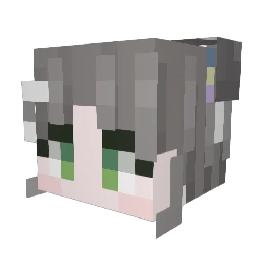 VIichan Minecraft avatar head, 3D render