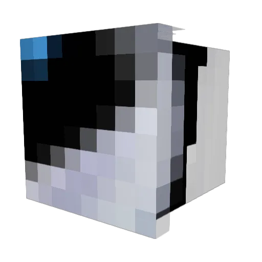 VJ007 Minecraft avatar head, 3D render