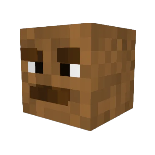 VK1789 Minecraft avatar head, 3D render
