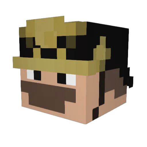 VKaiser_Prusija Minecraft avatar head, 3D render