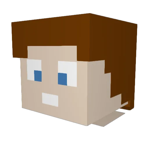 VKen0bi Minecraft avatar head, 3D render