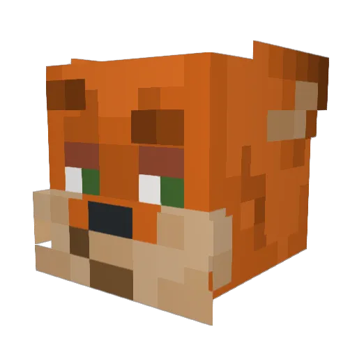 VL0G Minecraft avatar head, 3D render