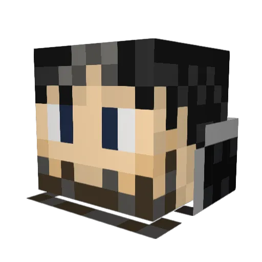 VL333Y Minecraft avatar head, 3D render