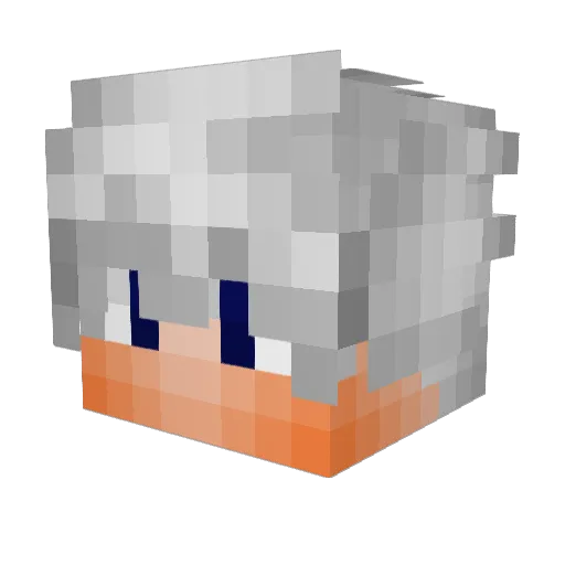 VLCN Minecraft avatar head, 3D render