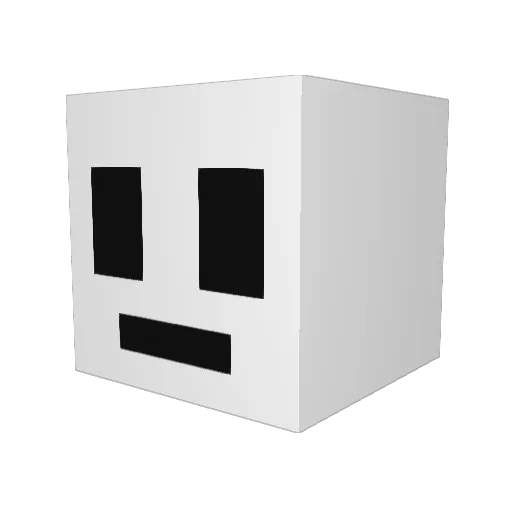 VLEX53 Minecraft avatar head, 3D render