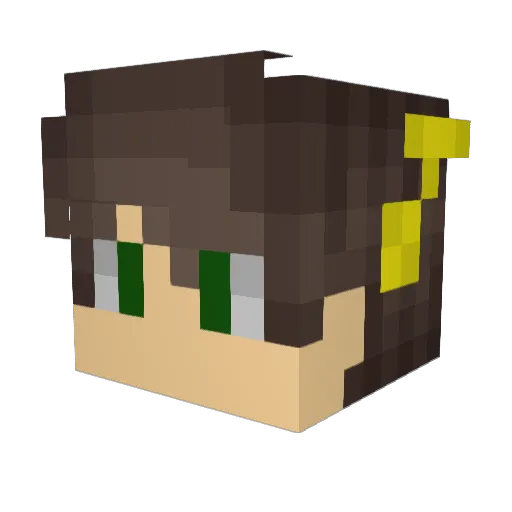 VLGames Minecraft avatar head, 3D render