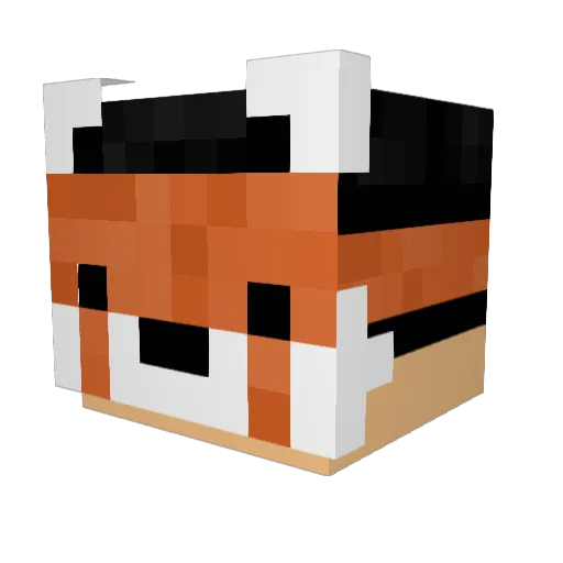 VLLORE70 Minecraft avatar head, 3D render