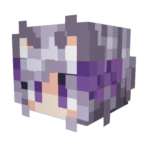 VLSTRX Minecraft avatar head, 3D render