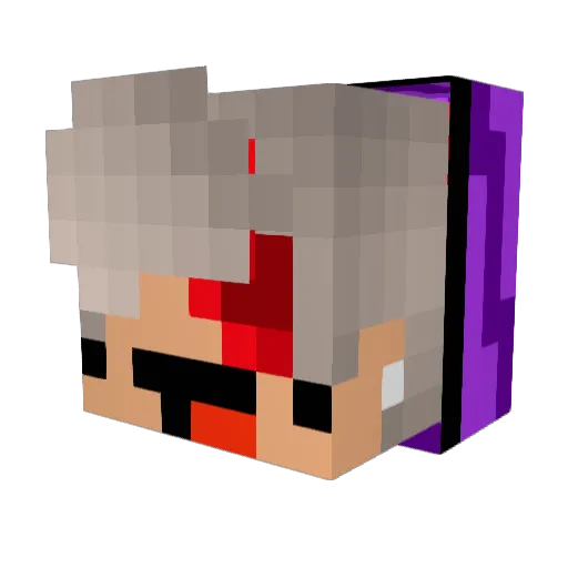VLTVellito Minecraft avatar head, 3D render